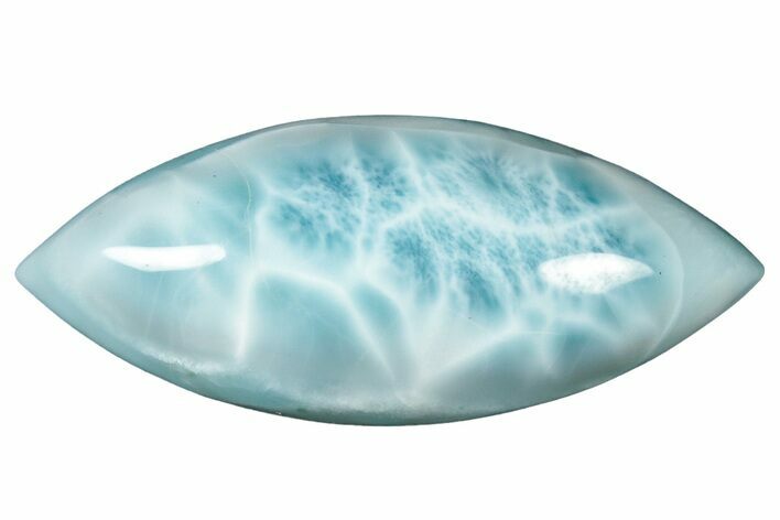 Polished Larimar Cabochon - Dominican Republic #315229